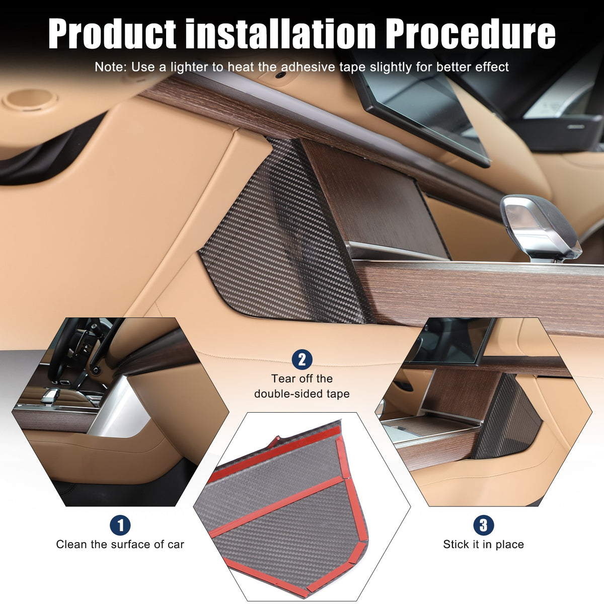 Real Carbon Fiber Center Console Knee Panel Trim For LR Range Rover Vogue 2023+ 24