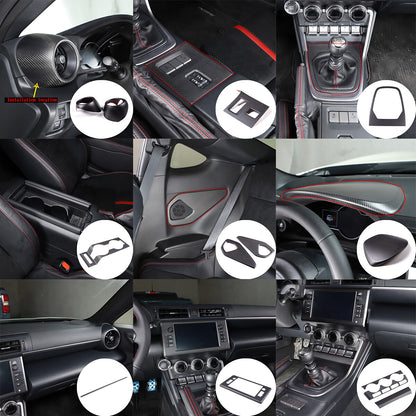 Matte Real Carbon Fiber Center Console Cover trim For Toyota 86/Subaru BRZ 2022 2