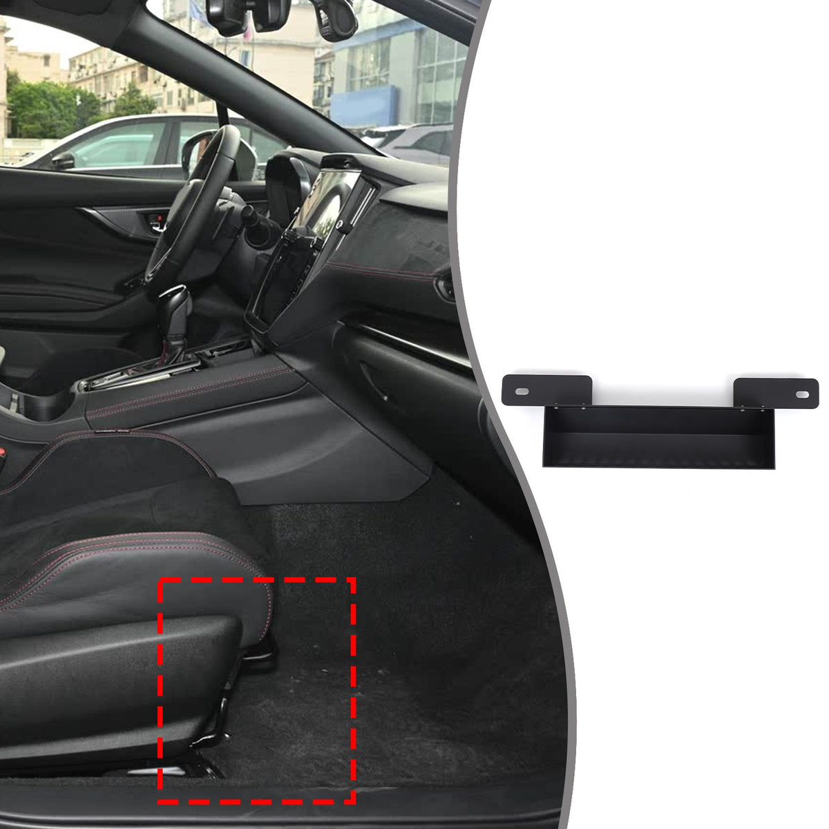 Aluminum Passenger Side Seat Storage Basket For Subaru Crosstrek GU 2024+ US 1