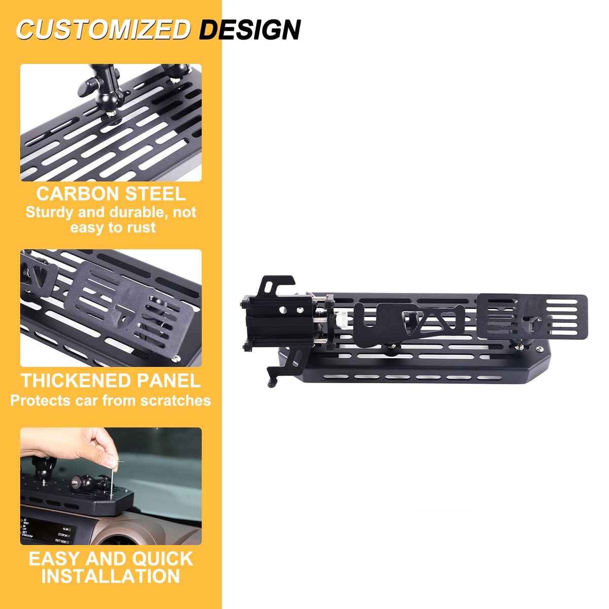 Off-Road Center Air Vent Phone Bracket For Toyota Land Cruiser LC71/76/79 2009+ 11