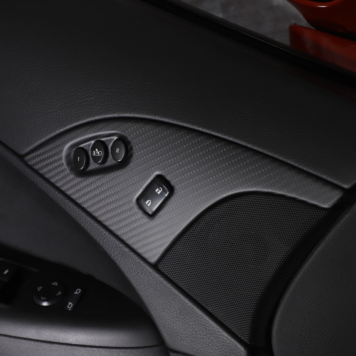Matte Dry Real Carbon Fiber Center Console Trim Cover For Corvette C6 2005-13 90