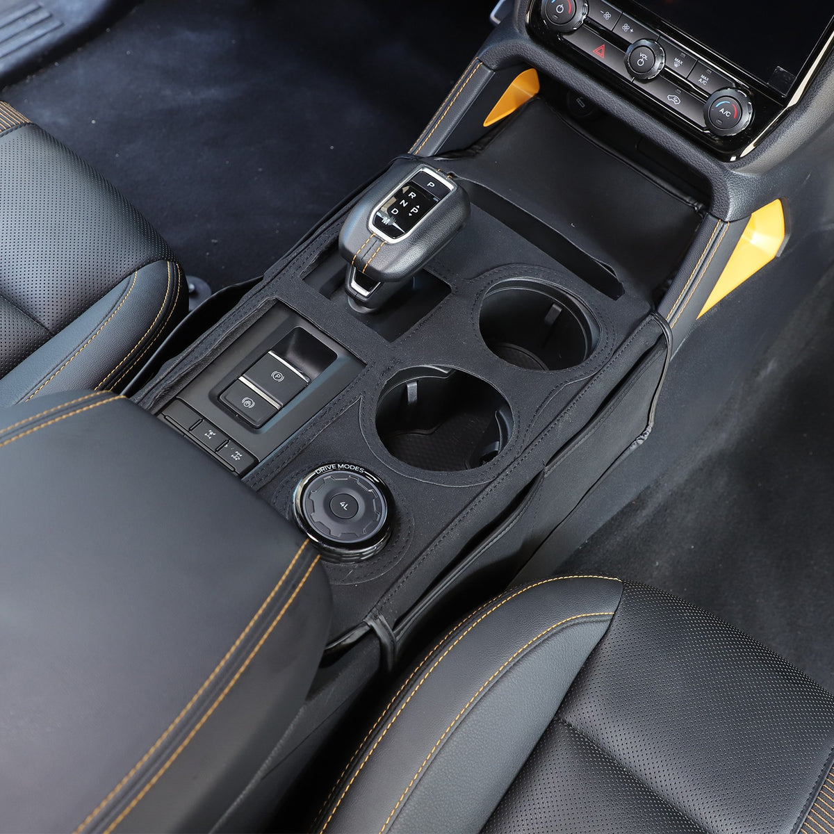 Suede Cloth Center Console Gear Shift Trim Cover For Ford Ranger T9 2023+ 12