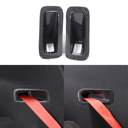 Real Carbon Fiber Seat Safety Belt Button Cover Trim For Corvette C8 20-26 US 10