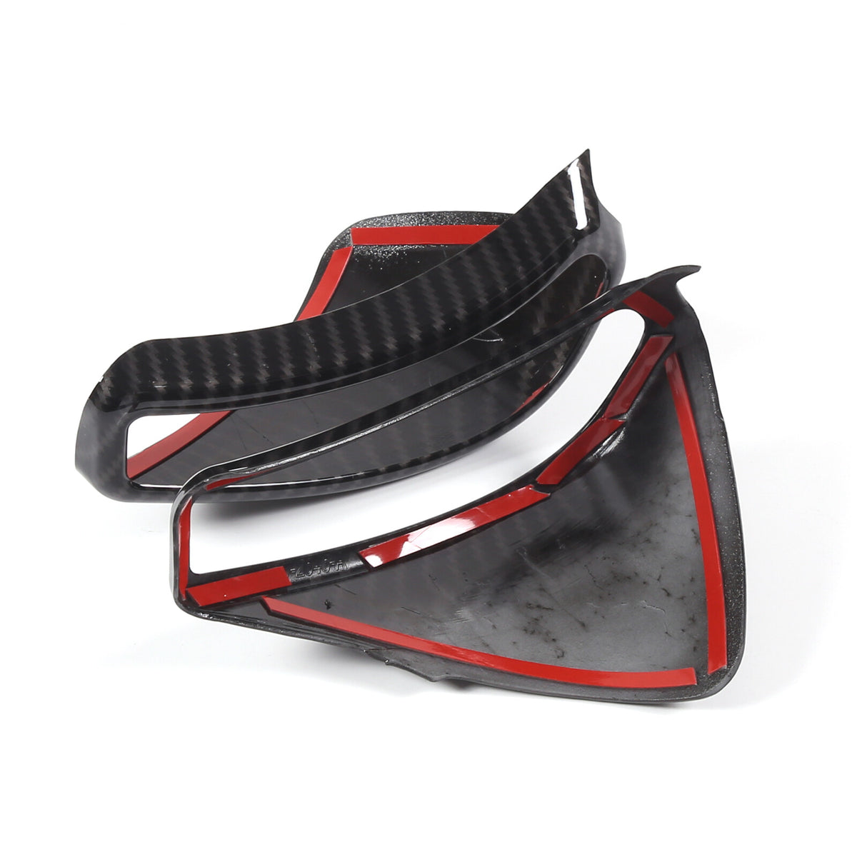 ABS Carbon Fiber Dashboard Interior Air Outlet Frame Sets For Corvette C6 05-13 7