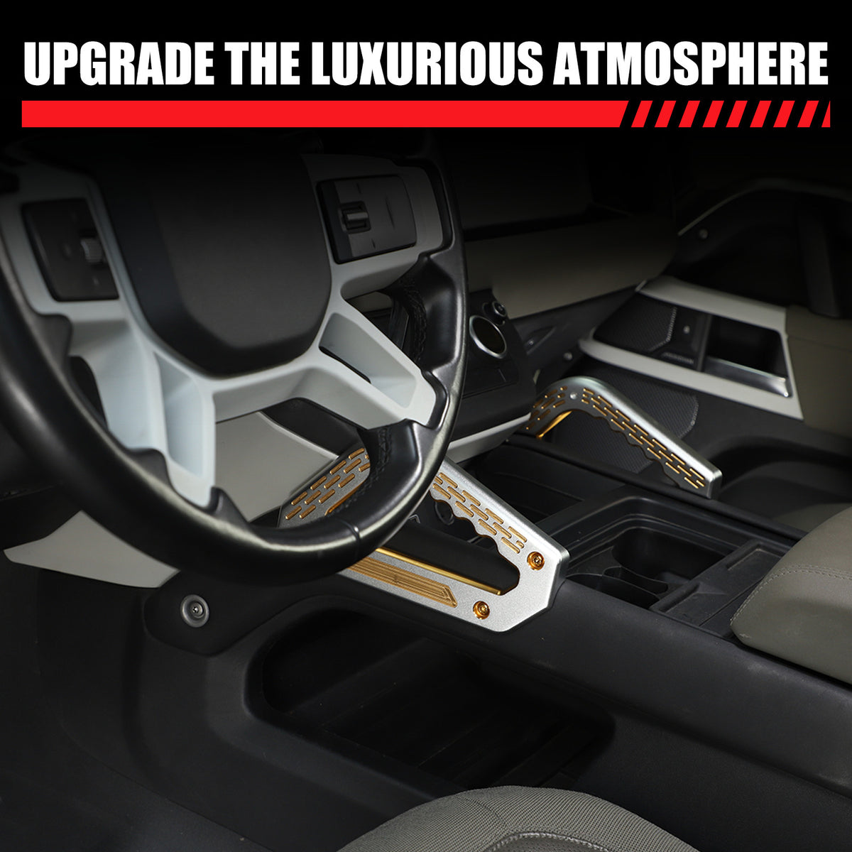 Replacement Silver & Orange Center Grab Handle Trim For LR Defender 2020-2024 15