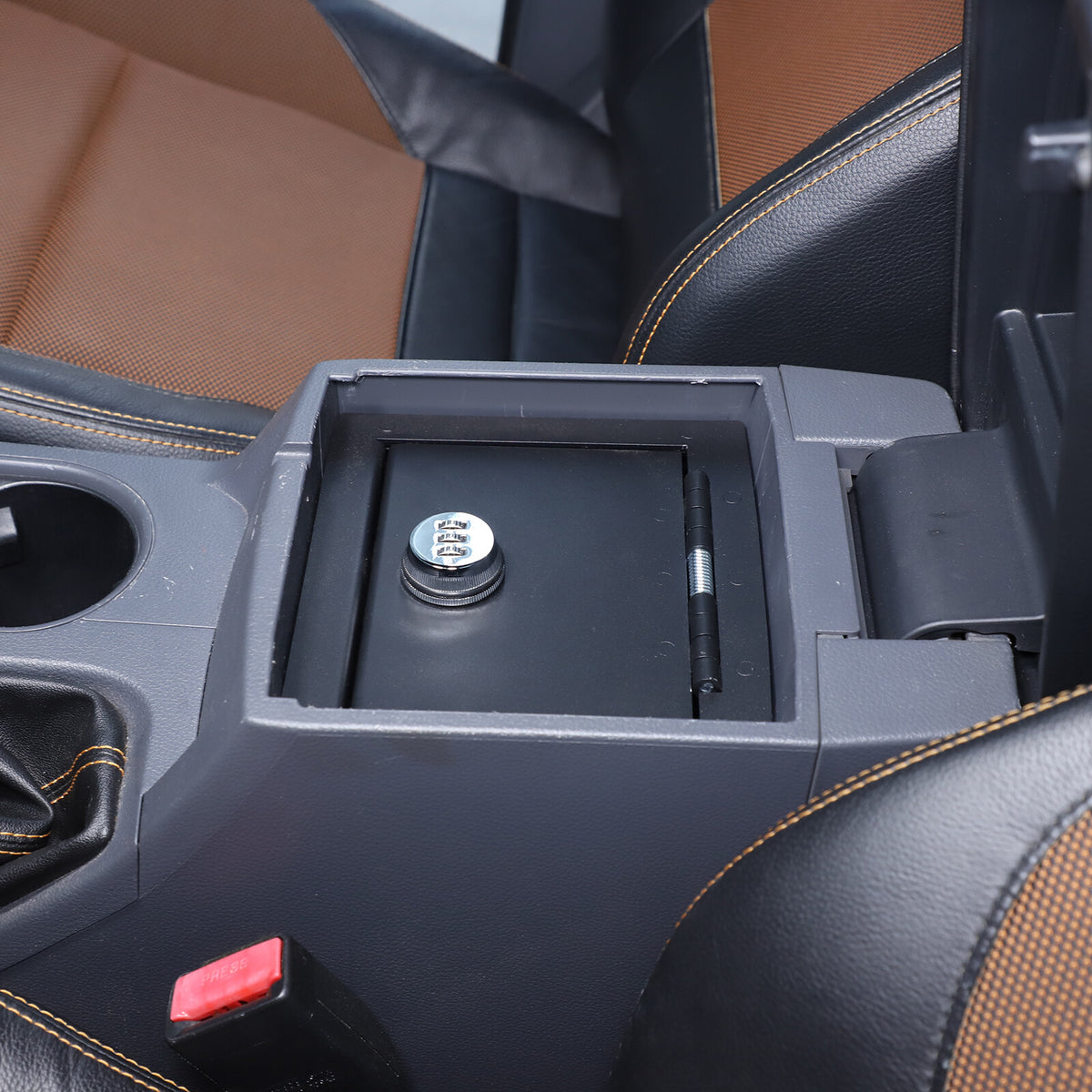 Center Console Safe Gun Storage Lock Box W/ TRAY For Ford Ranger T7 T8 15-22 US 19