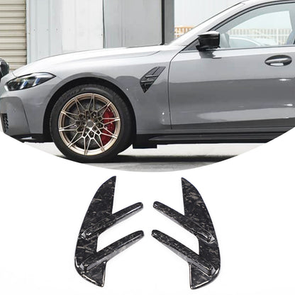 Forged Real Carbon Fiber Fender Side Molding Trim For BMW M3 G80/M4 G82 2021+ 1