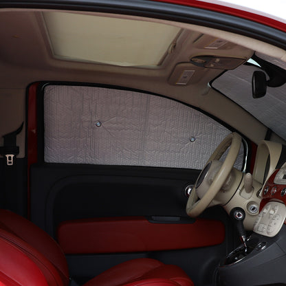 Full Side Window Sun Shield Privacy Sunshade 6pcs Cover For Fiat 500 2011-2022 7