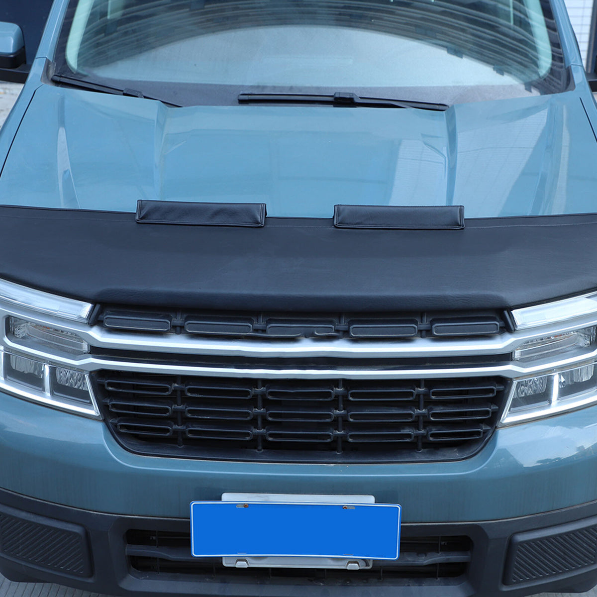 Black Car Bonnet Hood Bra Protector Mask Cover For Ford Maverick 2022-23 US 4
