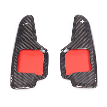 Black Real Carbon Fiber Gear Shift Paddles Paddle Shifters For Corvette C8 20-26 21