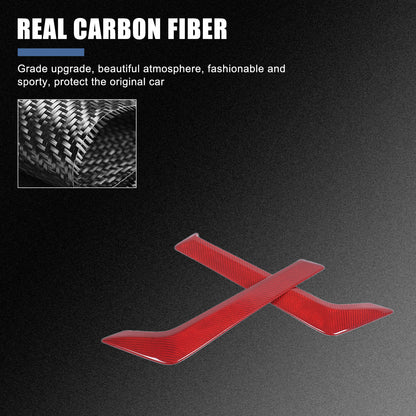 Red Real Dry Carbon Fiber Side Air Fender Vent Trim For Infiniti Q60 2016+ 13