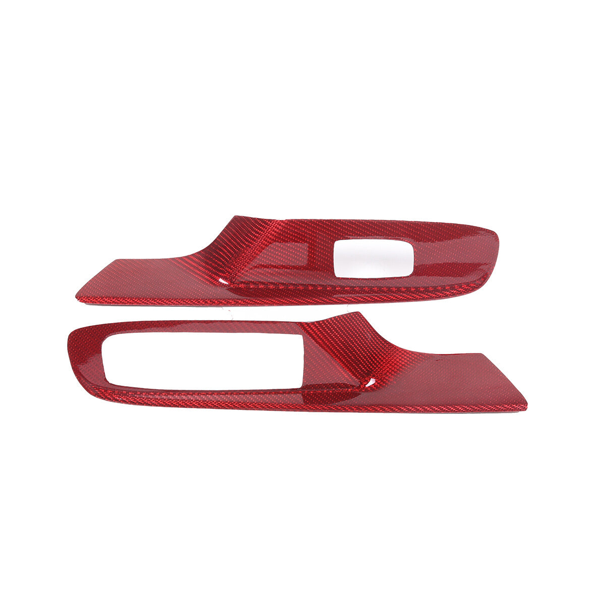 Red Carbon Fiber Window Lift Button Cover Trim For Corvette C8 Convertible 20-26 5