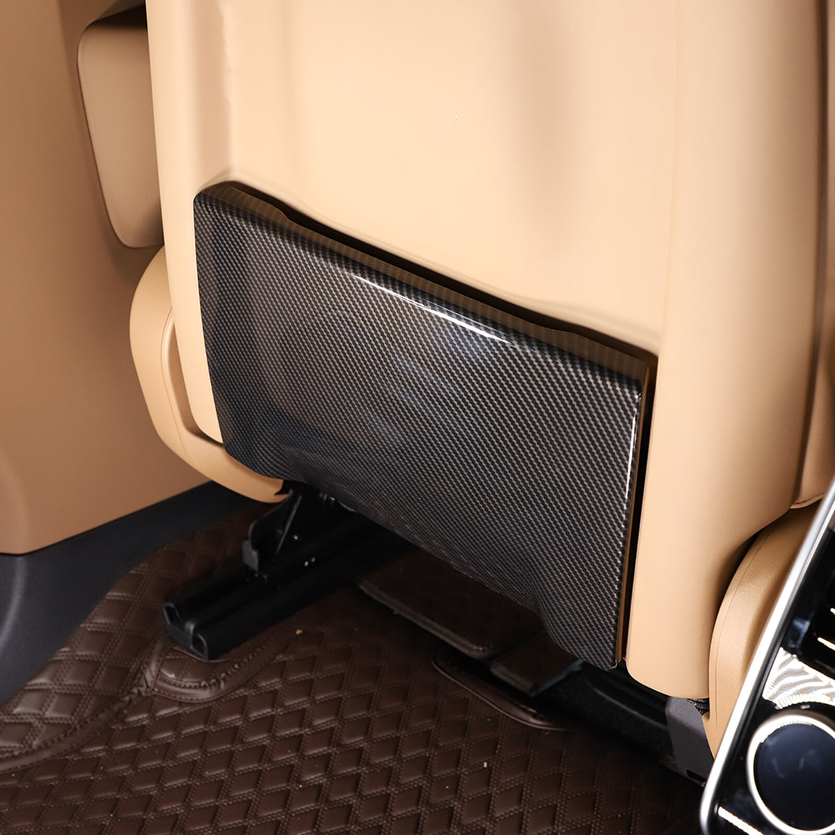 ABS Carbon Fiber Seat Back Anti-kick Panel Trim Cover For Range Rover Sport 2023 3