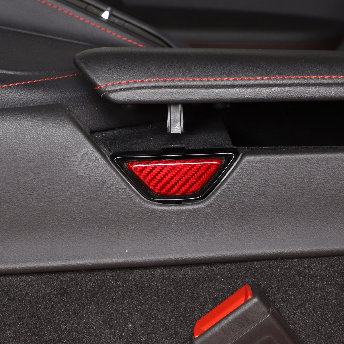 Red Real Carbon Fiber Interior Full Decor Cover Trim Kit for Corvette C8 2020-25 - Variants 6-10 10