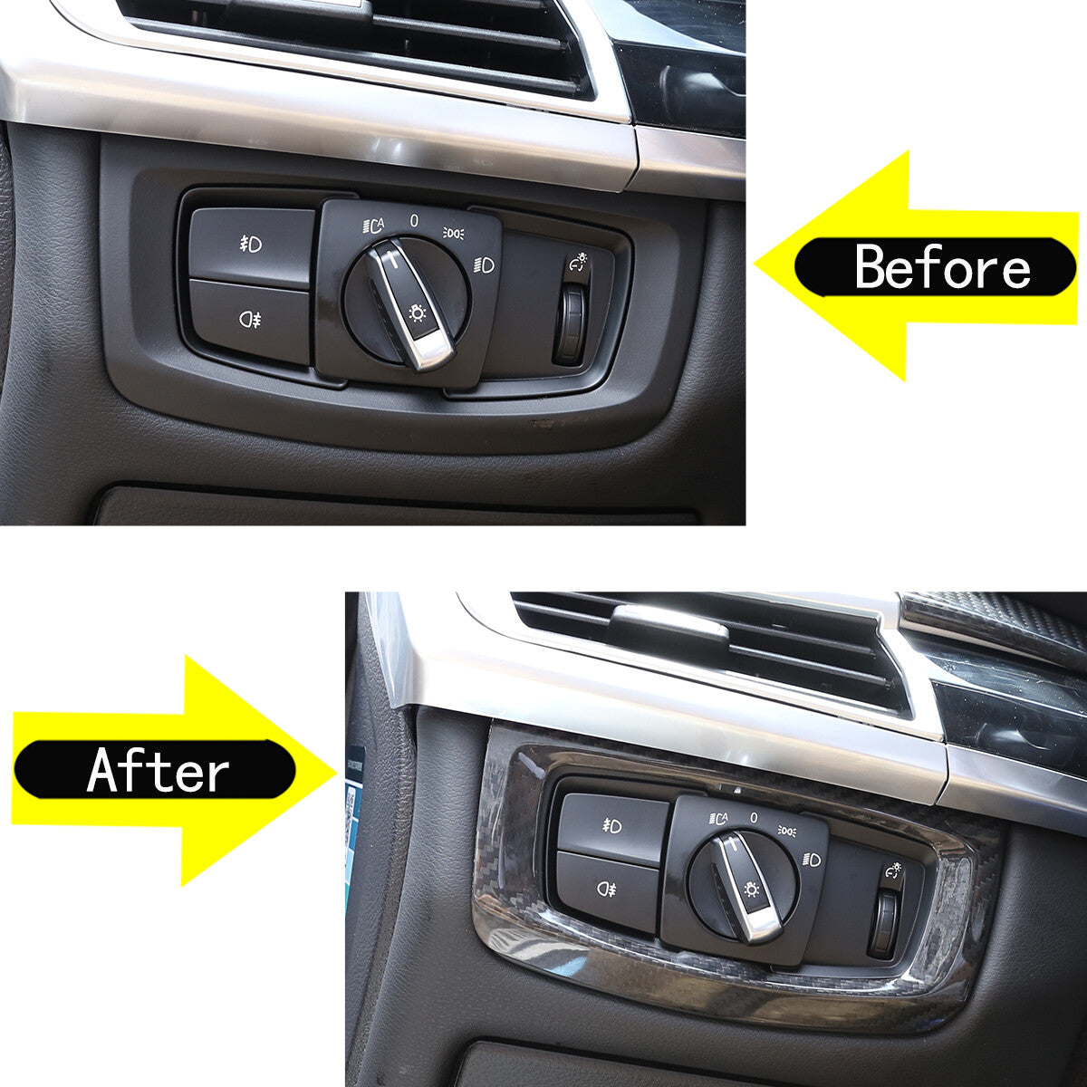 17PCS Real Dry Carbon Fiber Interior Trim Decor Cover For BMW X5 F15 2014-2018 74
