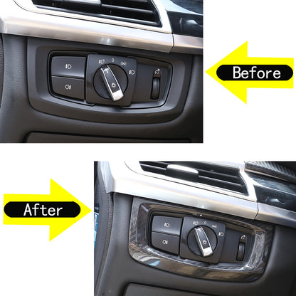 17PCS Real Dry Carbon Fiber Interior Trim Decor Cover For BMW X5 F15 2014-2018 74