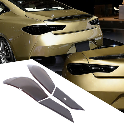Smoked Black Rear Tail Light Guard Cover Trim Bezel For Infiniti Q60 2016+ US 11