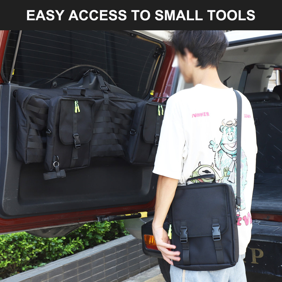 Trunk Rear Door Tailgate Hanging Storage Bag Tray For Toyota FJ Cruiser 2007-21 18