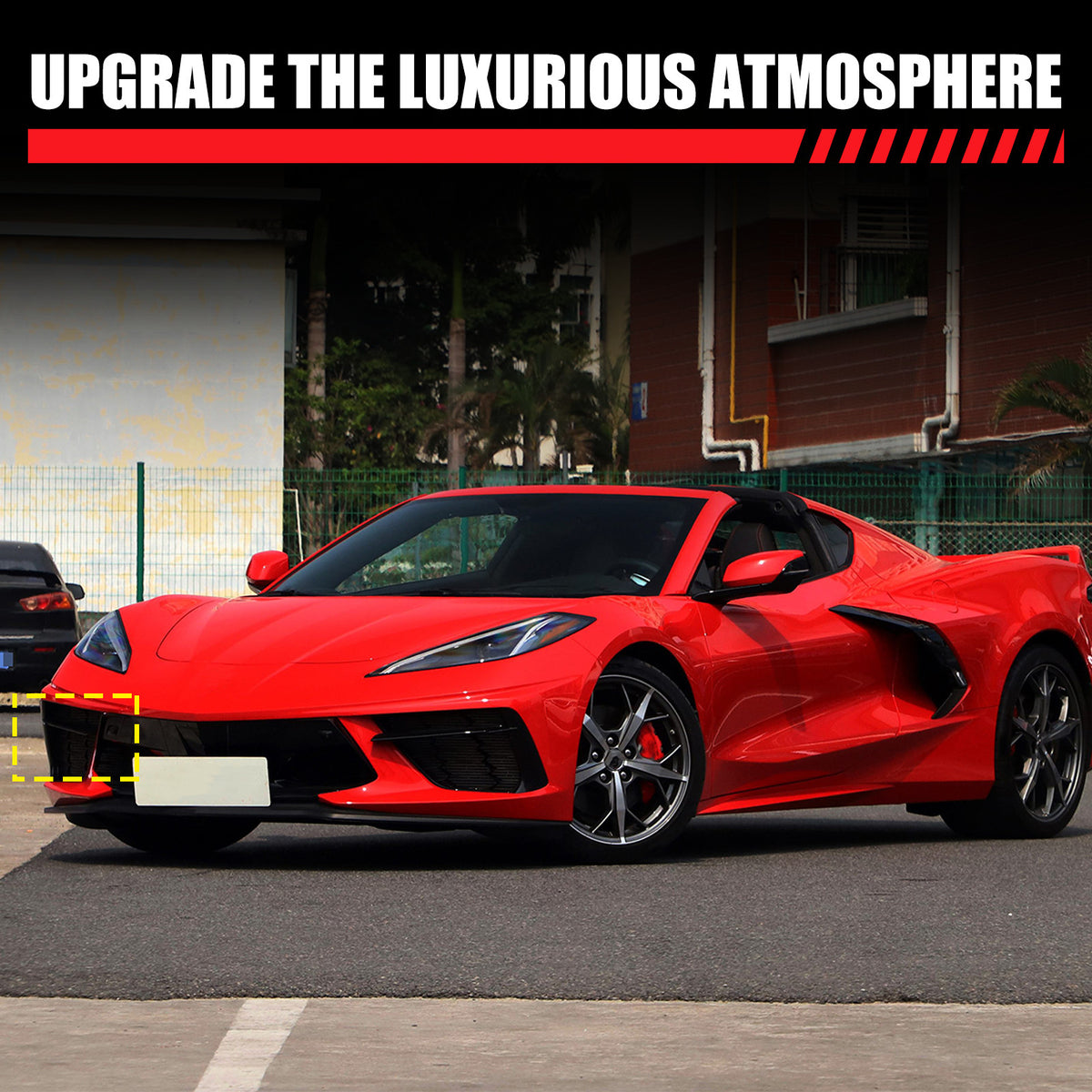 Aluminum Alloy Exterior Hood Engine License Plate Trim For Corvette C8 2020+ US - Variants 11-15 54
