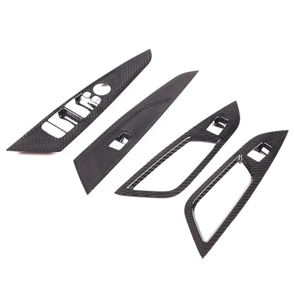 Real Carbon Fiber Window Lift Button Trim Cover For BMW 4 Series G26 2021-22 7