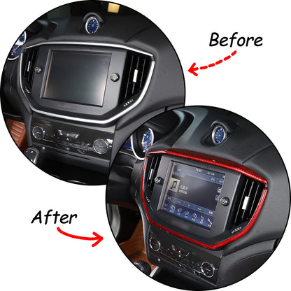 Red Central Console Air Outlet Vent Cover Trim For Maserati Ghibli 2014-2015 3