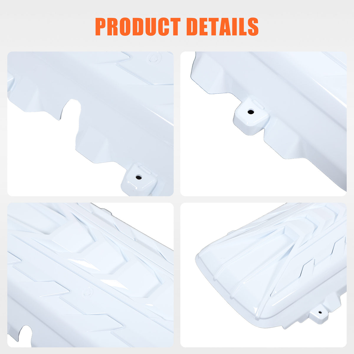 ABS White Engine hood panel Trim Cover For Corvette C8 2020-26 12