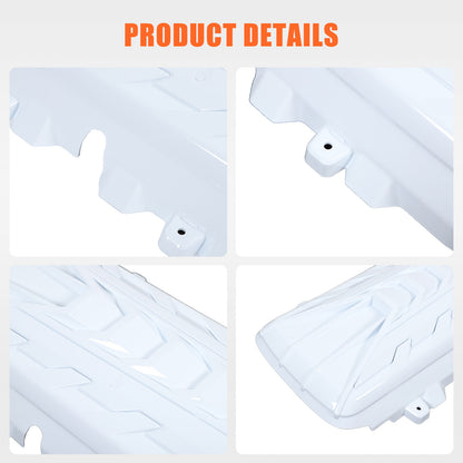 ABS White Engine hood panel Trim Cover For Corvette C8 2020-26 12