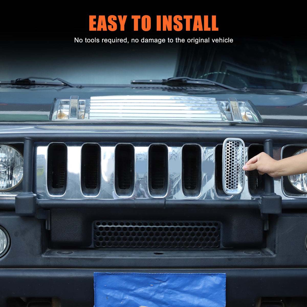 Silver Chrome Exterior Door Handle Mirror Hood Vent Trim Kit For Hummer H2 03-09 146