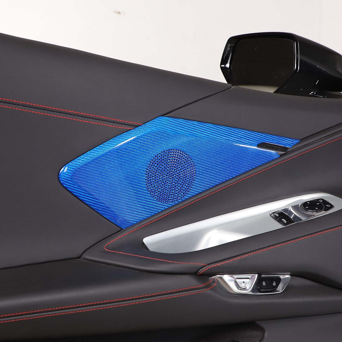 Blue Real Carbon Fiber Full Interior Set Decor Trim Kit for Corvette C8 20-25 - Variants 1-5 17