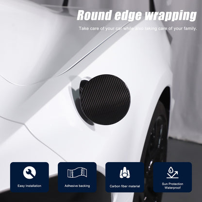Replacement Real Carbon Fiber Fuel Tank Cap Cover For Corvette C8 2020+ 9