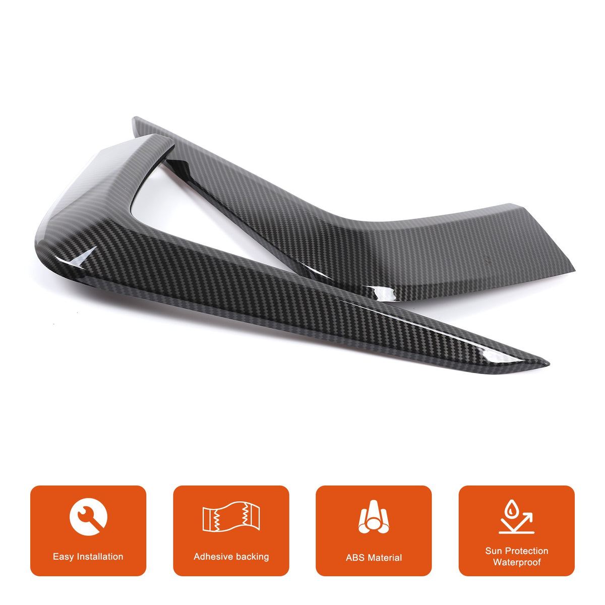 Carbon Fiber ABS Front Bumper Side Air Intake Trim For Honda Pilot 2015-2022 11