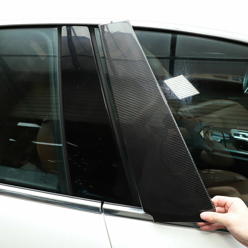 Real Carbon Fiber Window B Pillar Trim For Maserati Ghibli Quattroporte 2014-24 2