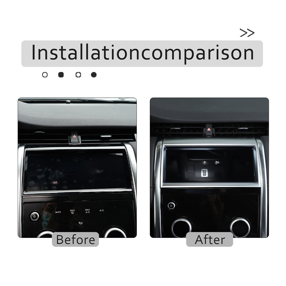 Silver Console Navigation Screen Trim Cover For Land Rover Discovery Sport 20-22 6