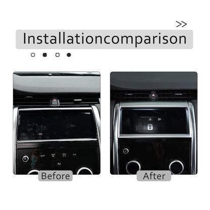 Silver Console Navigation Screen Trim Cover For Land Rover Discovery Sport 20-22 6