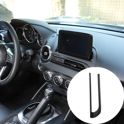 Real Carbon fiber Center Console air outlet frame Trim Cover For Mazda MX-5 16+ 8