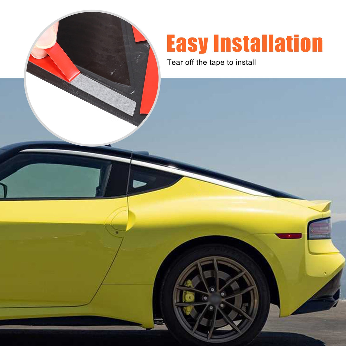 Carbon ABS Rear Window Triangle Louver Shutter Trim For Nissan 400Z Z34 2021+ 7