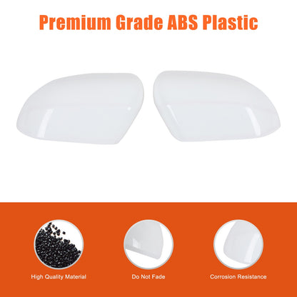 White ABS Exterior Rearview Mirror Cover Trim For Toyota Tundra/Sequoia 2022+ US 11