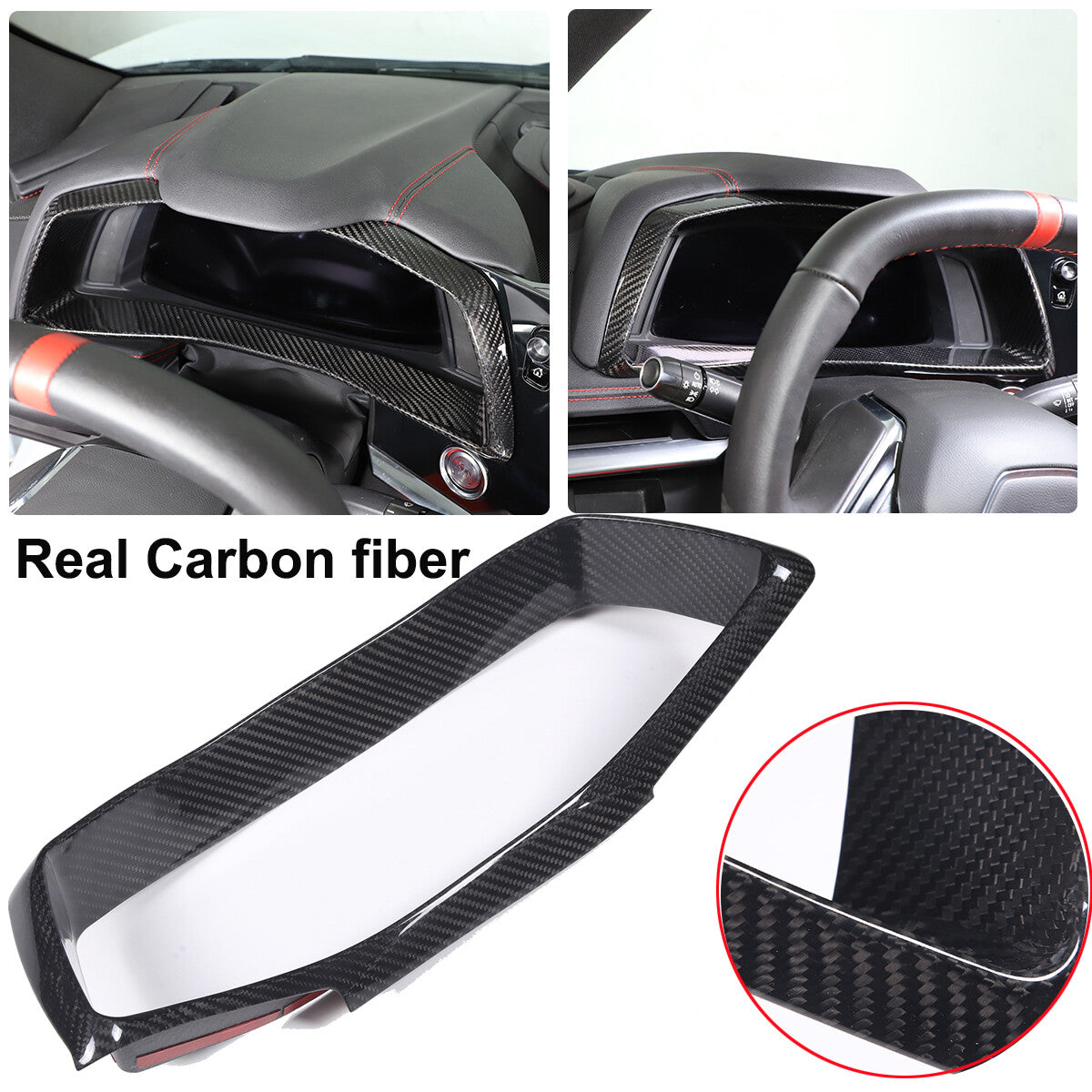 Real Carbon Fiber Interior Trim Cover For C8 Corvette Stingray Z51 Z06 Z07 20-25 2