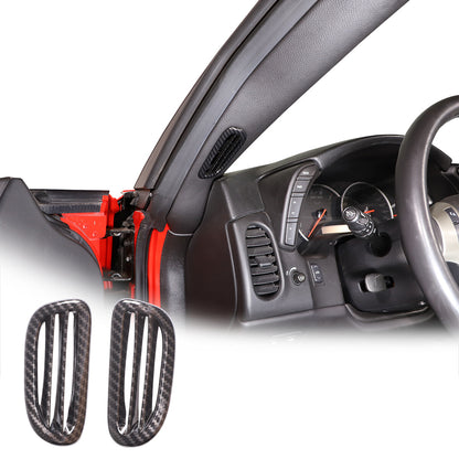 ABS Carbon Dashboard Interior Air Outlet Frame Sets For Corvette C6 05-13 US 6