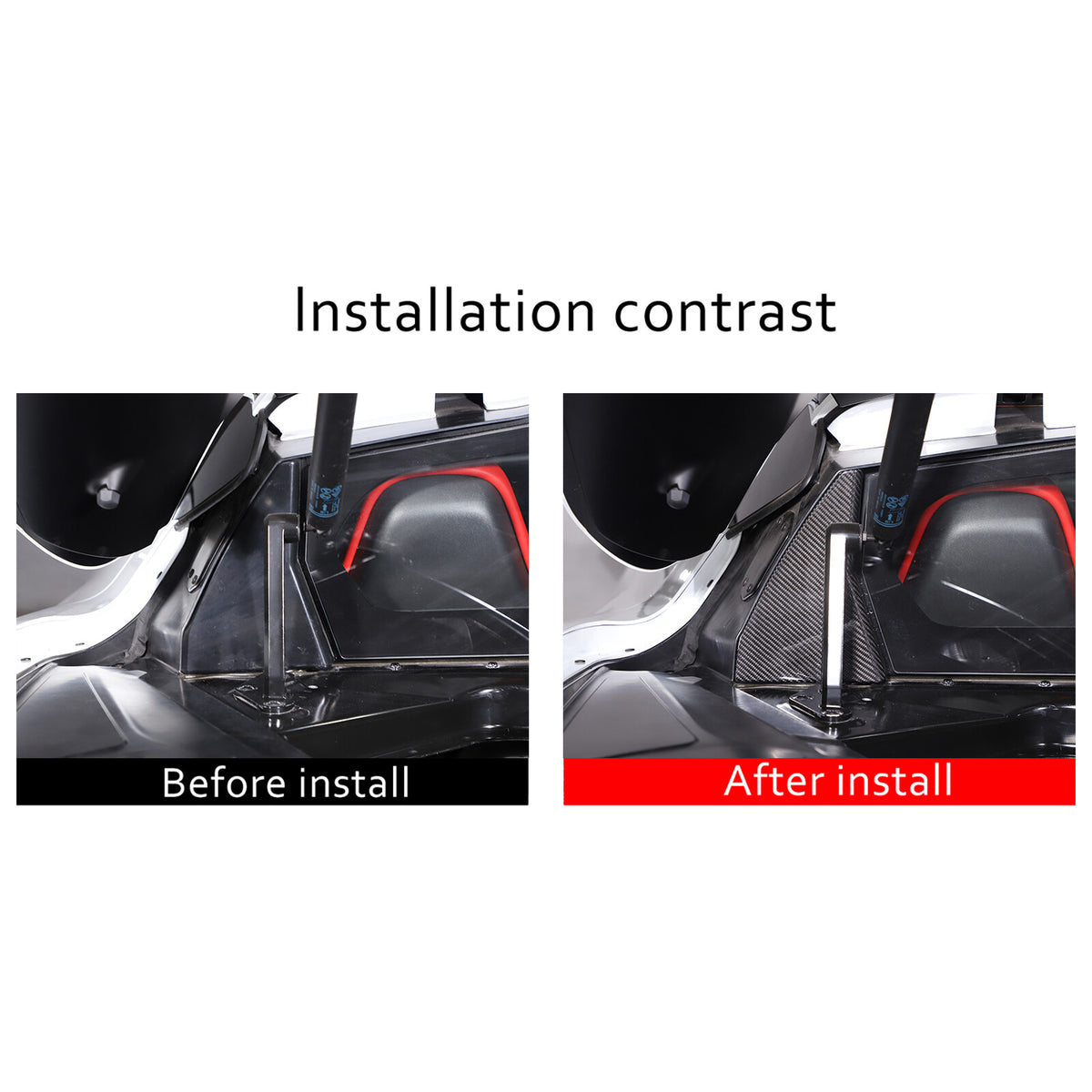 Real Carbon Fiber Rear Window Corner Cover Trim Frame For Corvette C8 20-26 US 21