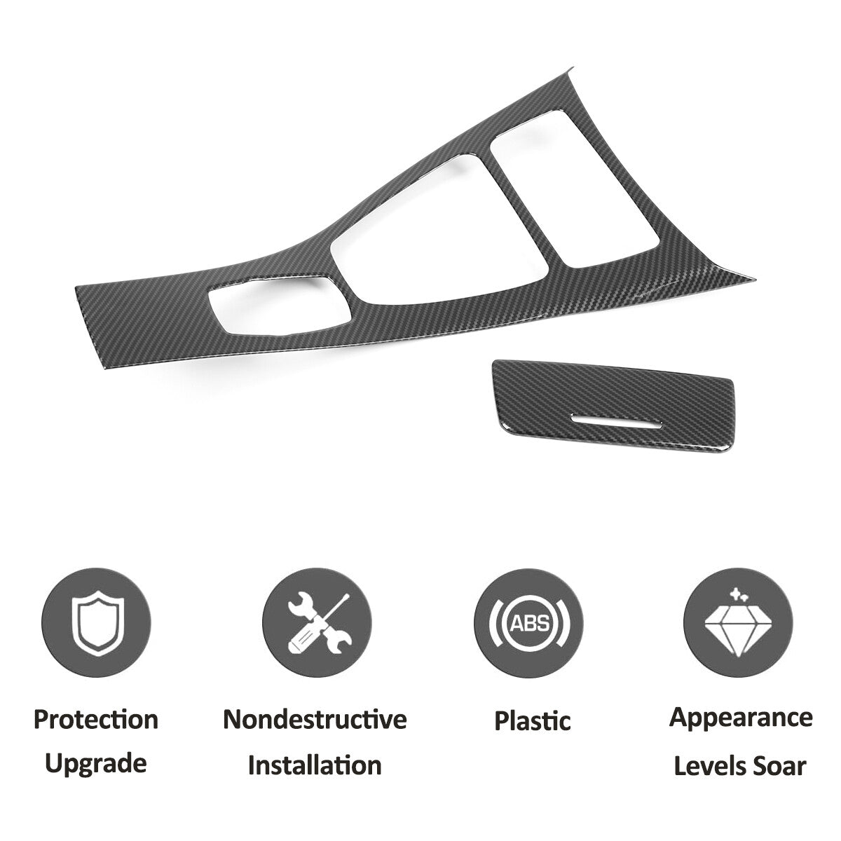 ABS Carbon Fiber Interior Dash Center trim For BMW 3 325i 328i 335i 2008-12 US 12