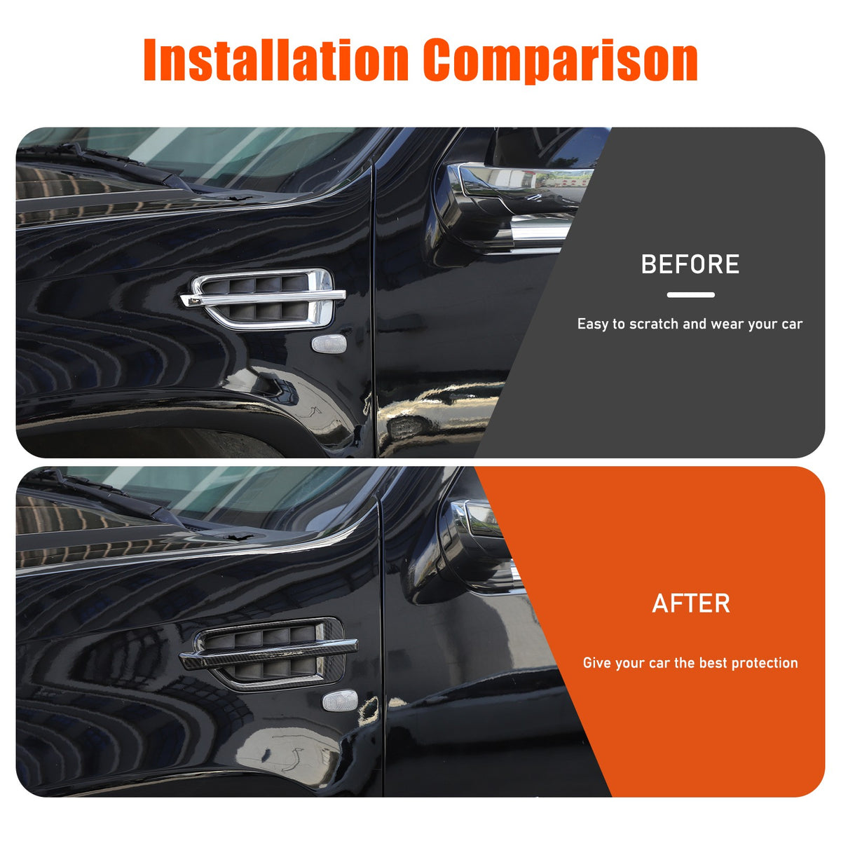 Carbon Fiber ABS Side Fender Airvent Trim For Cadillac Escalade 2007-2014 US 20