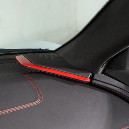 ABS Red Console Side Dashboard Trim Strips For Corvette C8 Stingray 2020-25 15
