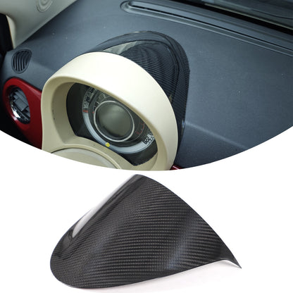Real Carbon Fiber Dashboard Instrument Upper Trim For Fiat 500 312 2007-15 1