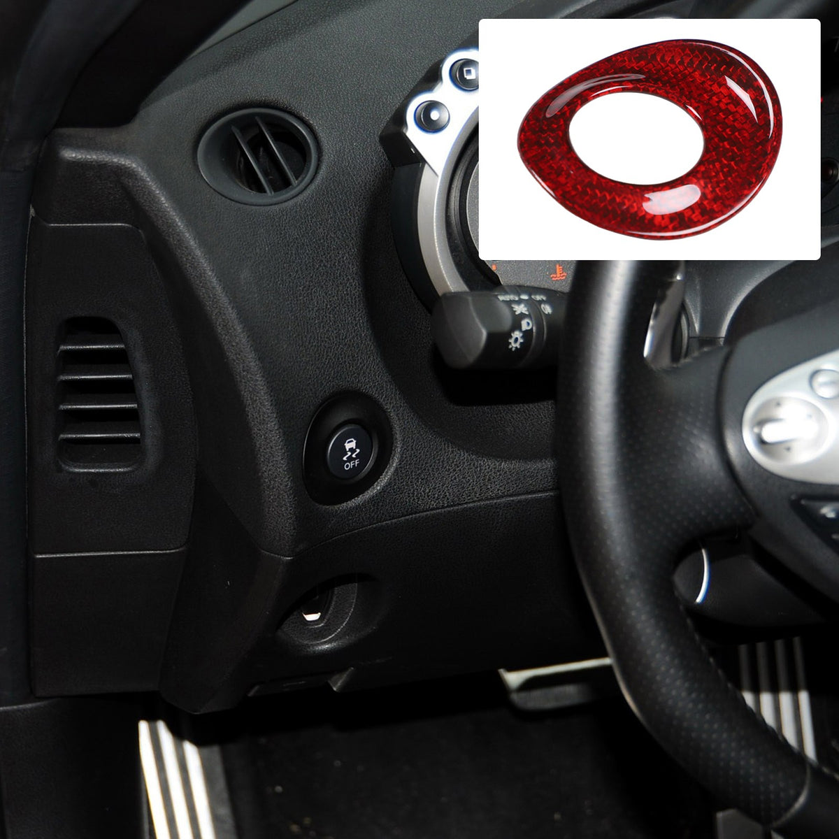 Red Real Carbon Fiber Interior Center Console Trim For Nissan Z 400Z RZ34 2023+ 97