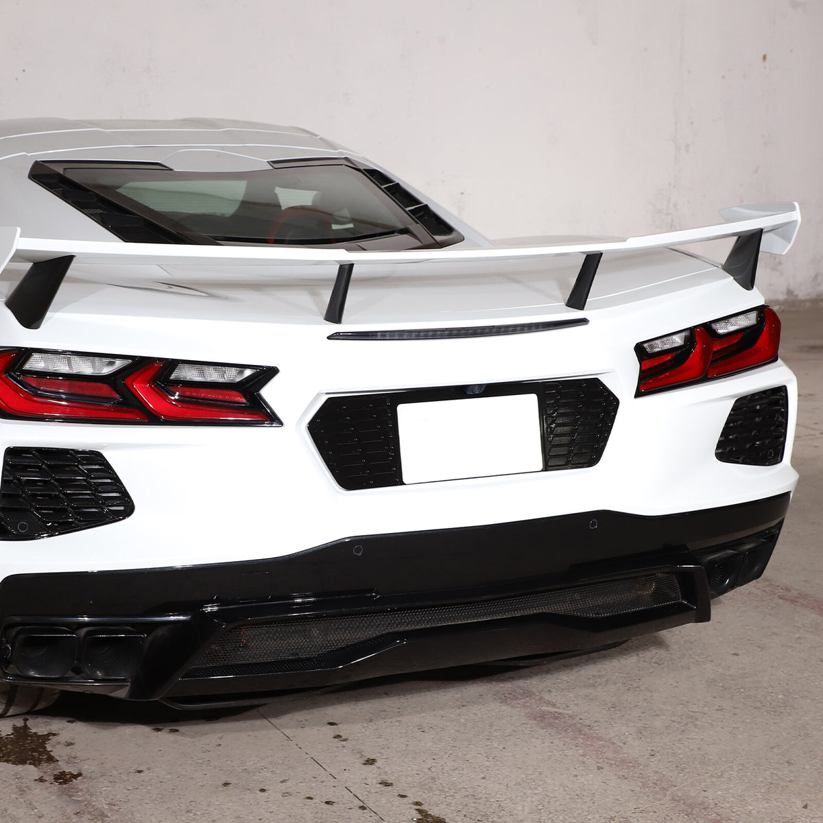 Glossy Black Aluminum Rear License Plate Frame Trim For Corvette C8 2020-25 US 1