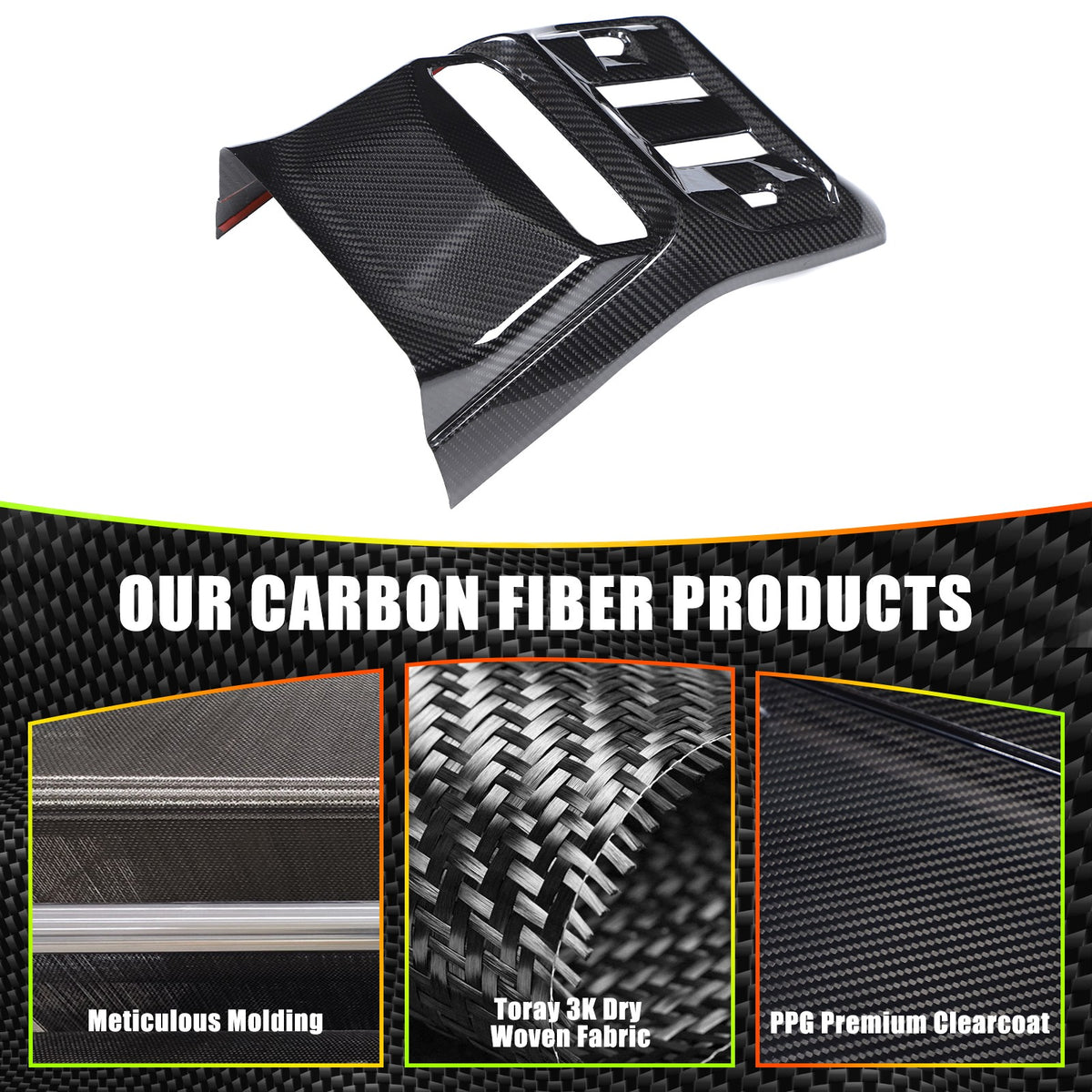 Real Carbon Fiber Rear Air Conditioning Vent Trim Cover For BMW X3 G45 2025+ 9