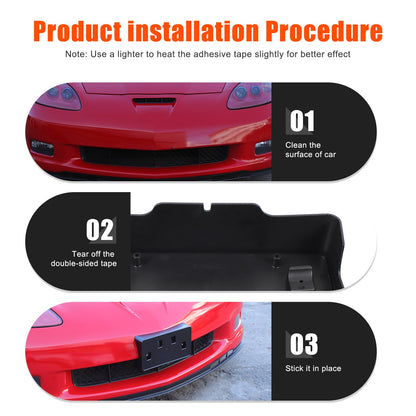 Carbon Fiber Front License Plate Bracket Holder For Corvette C6 05-13 US Version 4