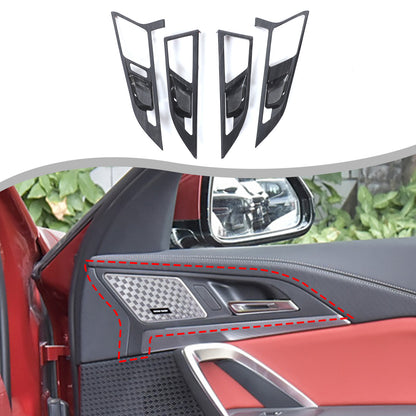 Black Grain Interior Door Handle Cover Trim For BMW X1 U11 /X2 U12 2023+ 9