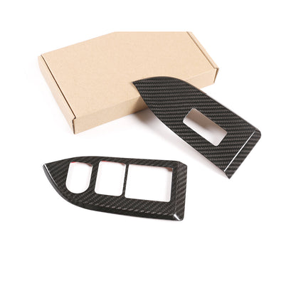 Carbon Fiber Window Lift Panel Switch Cover Trim For Toyota 86/Subaru BRZ 12-20 2